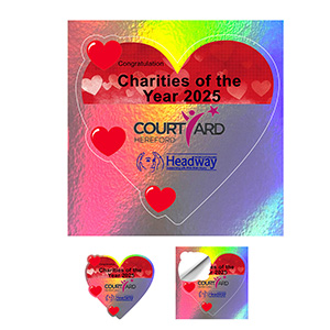 &ldquo;CUSTOMCUT&trade;&rdquo; 2 sq inch to 9 sq. inch Full Colour Custom Shape Removable Vinyl Stickers in Singles